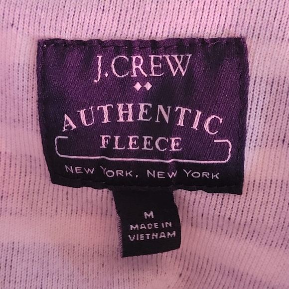 J. Crew Fleece Nautical Style Striped Hoodie Pullower - Picture 7 of 9